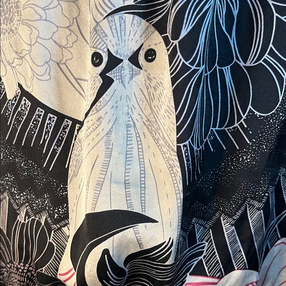 Custo Premium Purple Black Owl Silk Blend Sequined Tank Top Size 2 - Picture 8 of 8